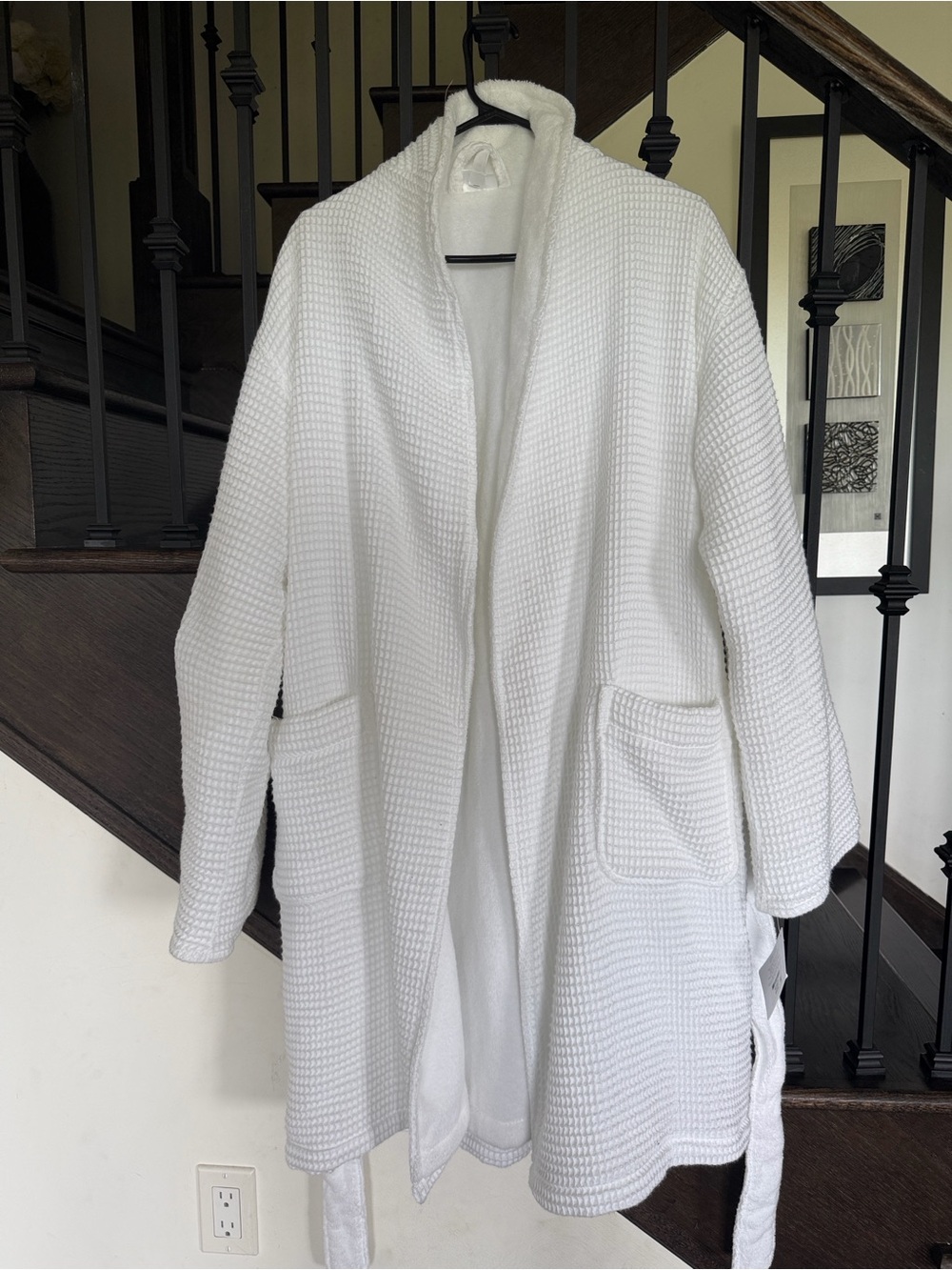 Hotel Collection White Waffle Robe - Picture 3 of 11
